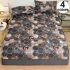 Elegant Polyester Brushed Bed Fitted Sheet - Luxurious Feel, Easy Care, Twin/Full/King/Queen Size 1