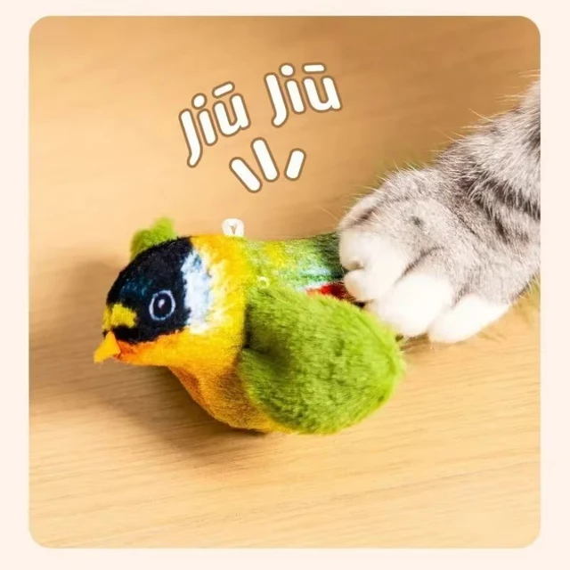 Cat Toys For Indoor Cats Interactive Cat Toy Realistic Bird Sound Cat Toy Plush Cat Toy Catnip Cat Toy for Cats Kitten Toy 5