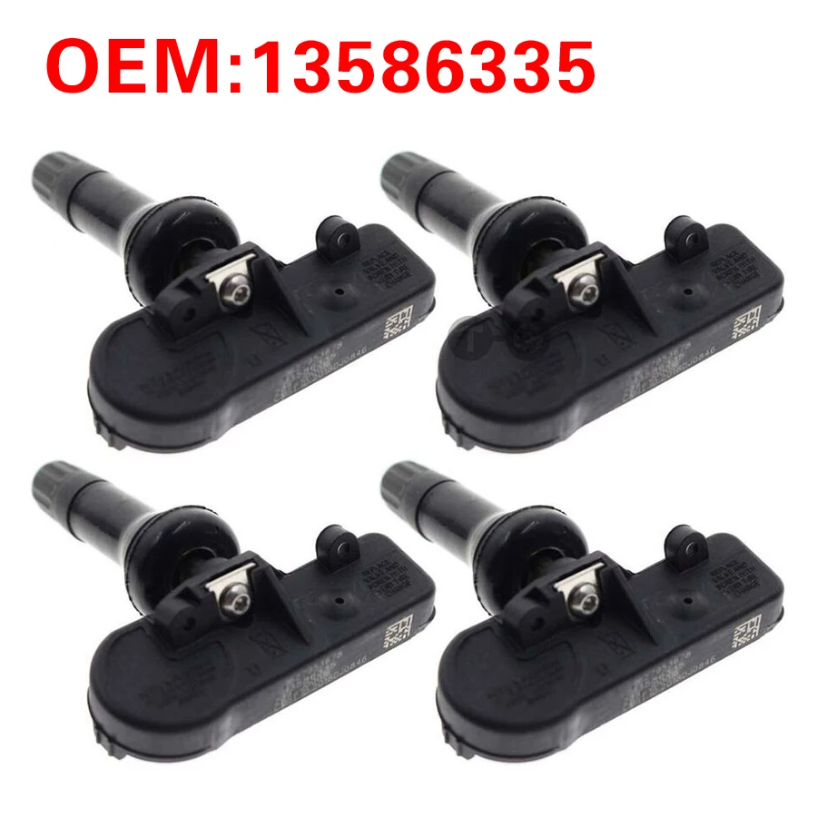 4PCS Tire Pressure Sensors 13586335 TPMS For GMC Buick Cadillac CTS Escalade DTS SRX STS Chevy Silverado Tahoe Impala Suburban