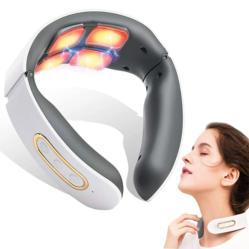 EMSNeckMassagerElectricNeckMassageMachineLymphaticPulseHeating
