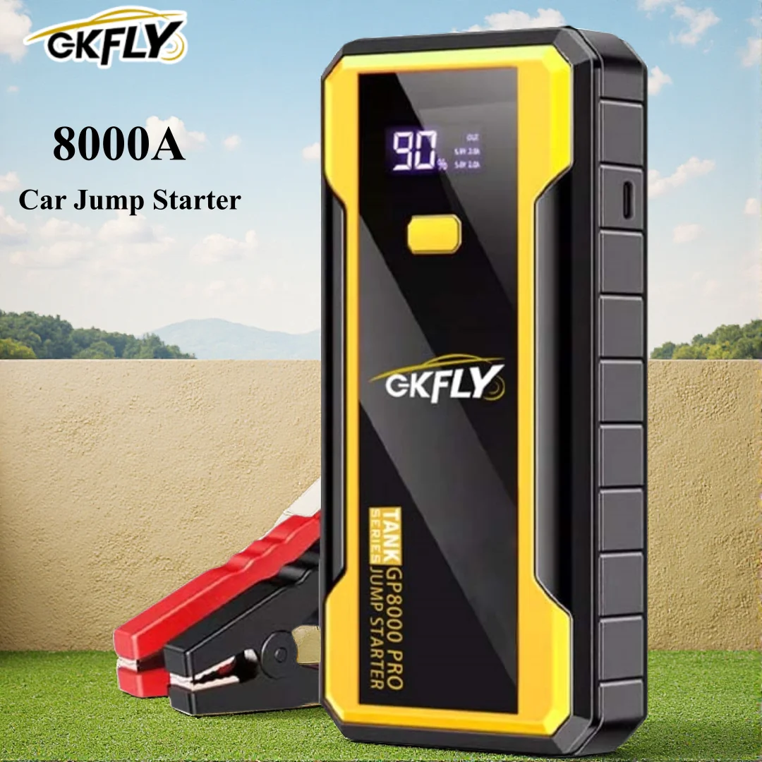 GKFLY 4000A 8000A Car Jump Starter Power Bank Battery Booster Charger 12V Starting Device Petrol Diesel Car Starter Buster — view 2