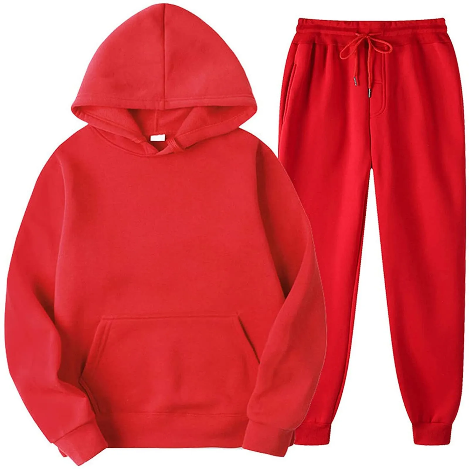 

Women's Tracksuit Hoodie Unisex Two-Piece Running Clothing Long Sleeve Pullover Hoodie Sweatshirt + Track Pants Set