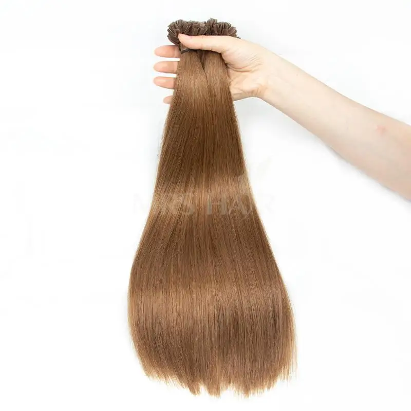 White Blonde #1001 K Tip Hair Extensions Real Human Hair V Tip Keratin Hot Fushion Machie Remy Extensions 12-24 inch hair extensions