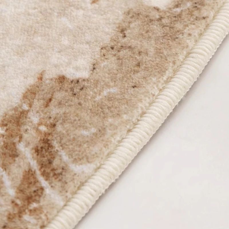 Wabi Sabi Style Living Room Decoration Round Carpet French Rugs for Bedroom Fluffy Soft Washable Plush Rug Home Non-slip Mat