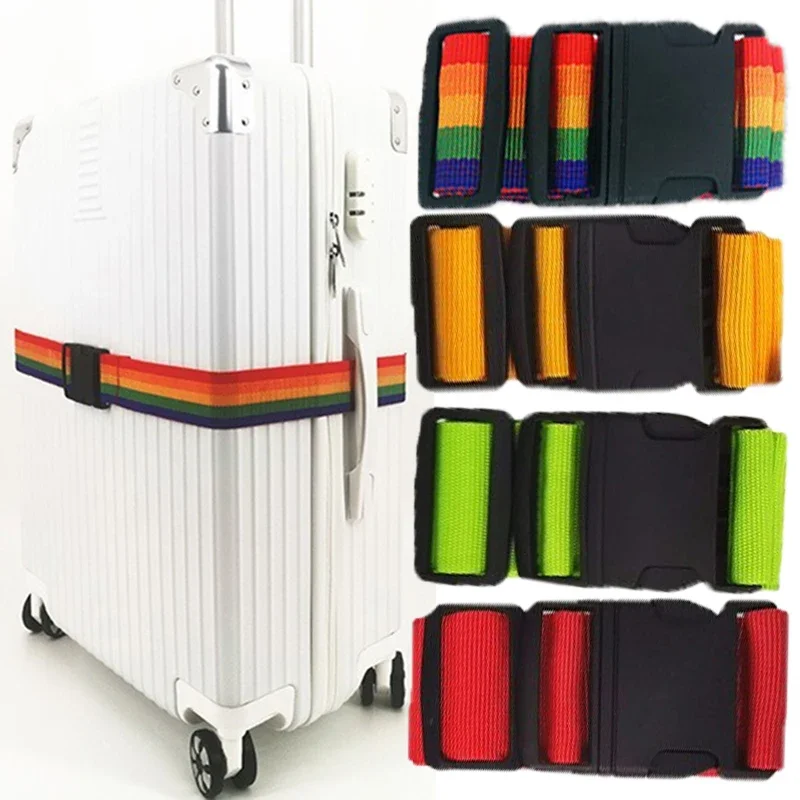 Travel Luggage Strap Adjustable Travel Suitcase Buckle Strap Packing Seat Belts Baggage Secure Anti-theft Luggage Bundling Belt