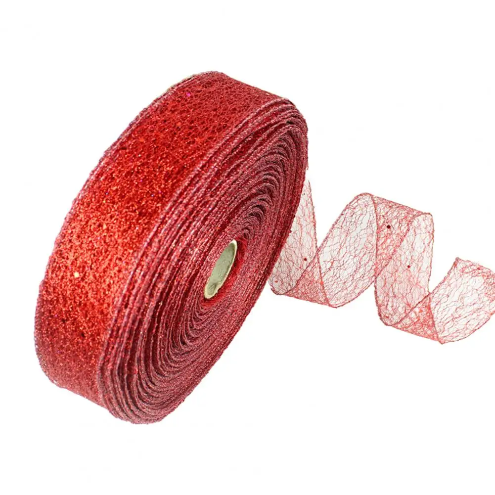 

Christmas Gift Packing Ribbon Sparkling Sheer Glitter Christmas Ribbon 2mx5cm Rolls for Diy Crafts Gift Packing for Xmas for Diy