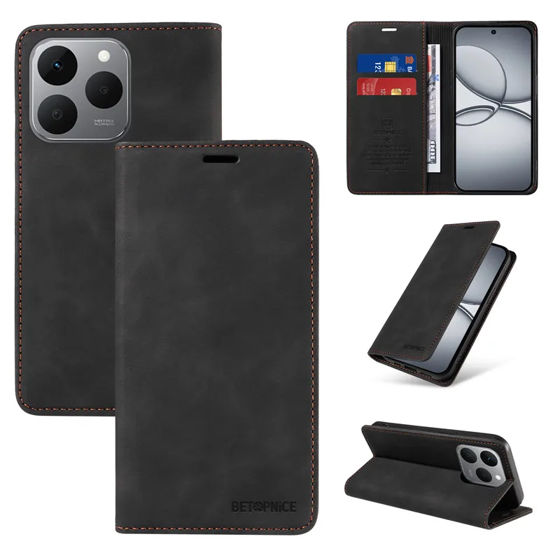 Anti-Theft Wallet Flip Card Holder Leather Phone Case