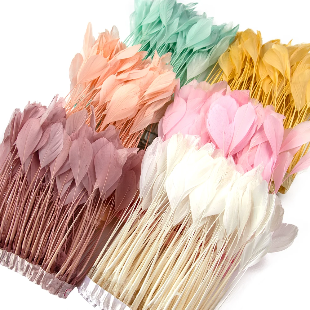 2 metri 8-10 cm piume d'oca naturali finiture frange per abiti cucito piume d'oca naturali nastro vestiti decorazione artigianale - immagine 2