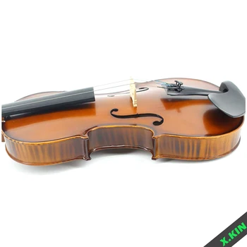 Solid Wood Violin 4/44, Suitable for Beginners, with Hard Case, Shoulder Rest, Bow, Strings, Mute,