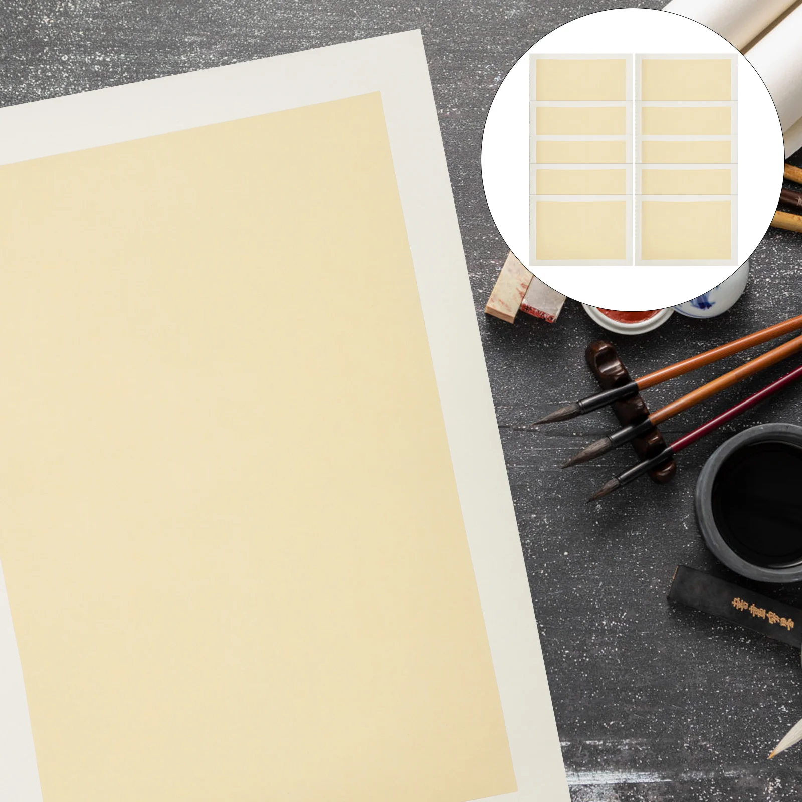 

10 Sheets Multi-function Chinese Paper Half-cooked Rice Calligraphy Multifunction Mat