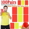 100-1Pairs Soccer Referee Cards Red Card and Yellow Card Football Referee Soccer Accessories Outdoor Survival Equipment