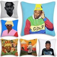Tyler the Creator Rapper Pillow Covers Cartoon Sofa Decorative Home Double-sided Printing Short Plush Cute Cushion Cover 1