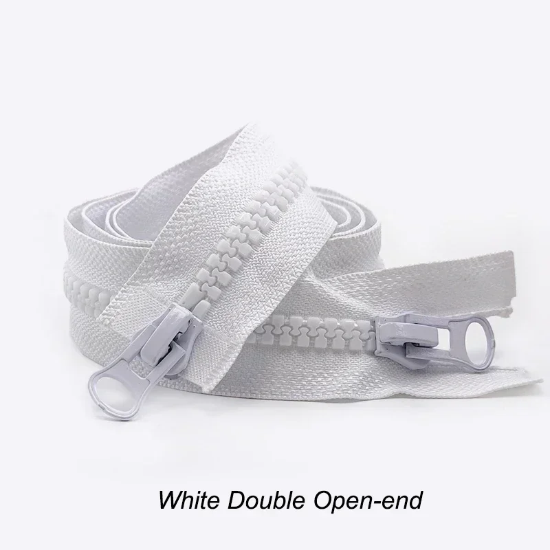 Adjustable Resin Zipper with Double Sliders