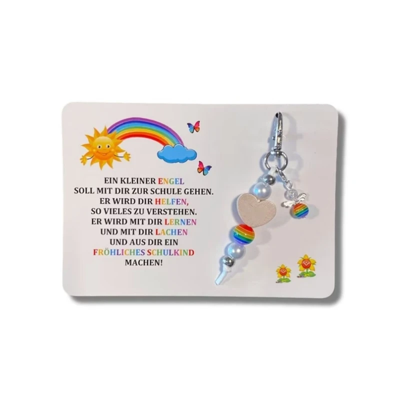 

Брелок с радужными бусинами, искусственный жемчуг, бусины, брелок для ключей от автомобиля, сумка, подвеска, брелок, украшения