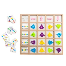 

Baby Puzzle Sensory Board Toy Colorful Color Direction Arrow Matching Game Teaching Aids Montessori Educational Toddler Felt Toy