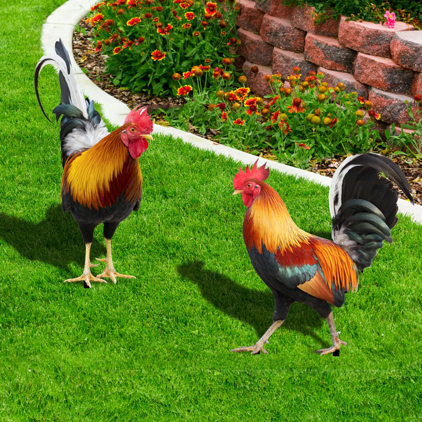 

Garden Rooster Statue Acrylic Chicken Sculpture Outdoor Yard Rooster Ornament Patio Lawn Backyard Home Decor Hen Figurine
