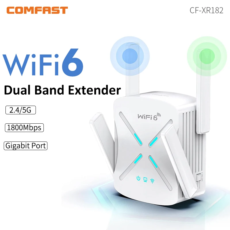 Wifi Repetidor Ax1800 2.4ghz 5g Extensor Gigabit Antenna Wpa3 Omdam 11ax Amplificador de Sinal para Casa