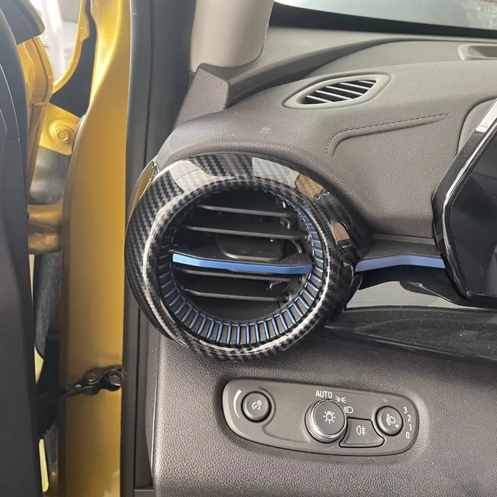 

For 2023 2024 chevy Trax Dashboard Side AC Air Outlet Bezel Trim Carbon Fiber Styling -4pcs