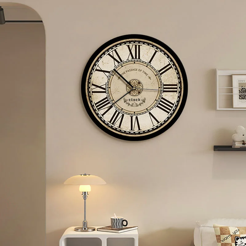 

Trendy Italian Wall Clocks New Models Light Luxury American Vintage Wall Clocks Round Advanced Sense Reloj Pared Home Furniture