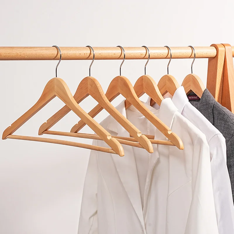 10 pieces solid wood hangers for home use wooden clothes hangers for shirts outerwear wardrobes clothes hanger
