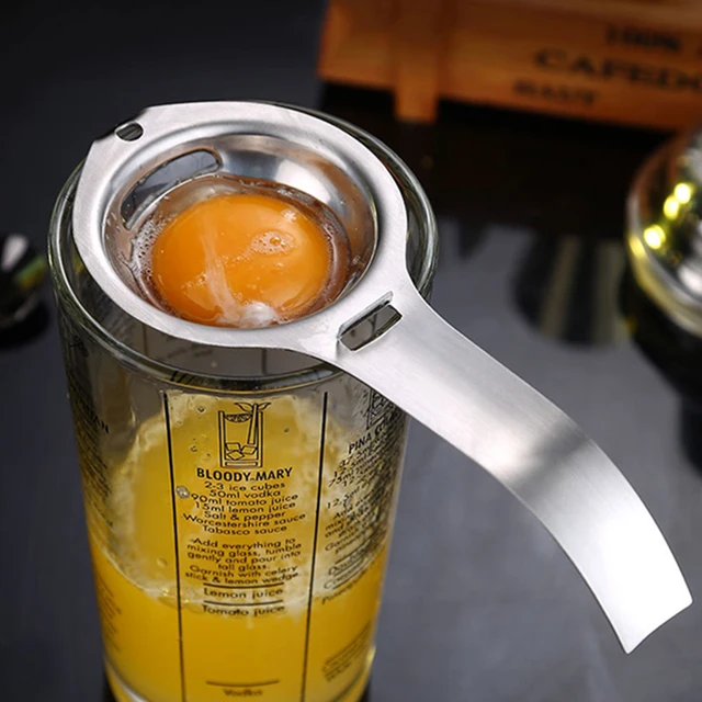 Egg Separator Egg Yolk White Filter 304 Stainless Steel Yolk Separator Egg Divider Sieve Baking Cooking Tools Kitchen Gadgets 6