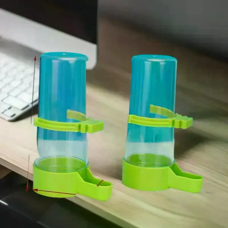 Clip-On Bird Feeder Waterer Drinker for Parrot Cages Pet Bird Water Dispenser Bottle with Drinking Bowl Bird Care Supplies