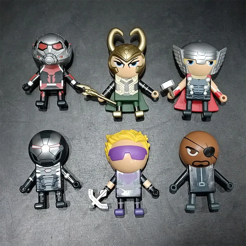 Original Marvel Anime Figures Thor Nick Fury War Machine Loki Ant Man Hawkeye Wallclimbing Action Doll Climb Wall Model Toy