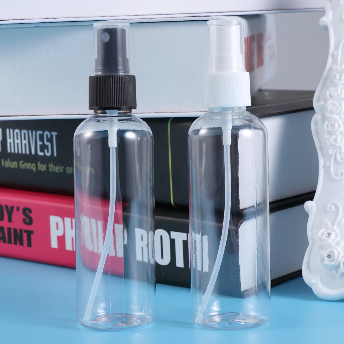 

4 Pcs Transparent Spray Bottle Portable Bottles for Essential Oils Refillable Makeup Clear
