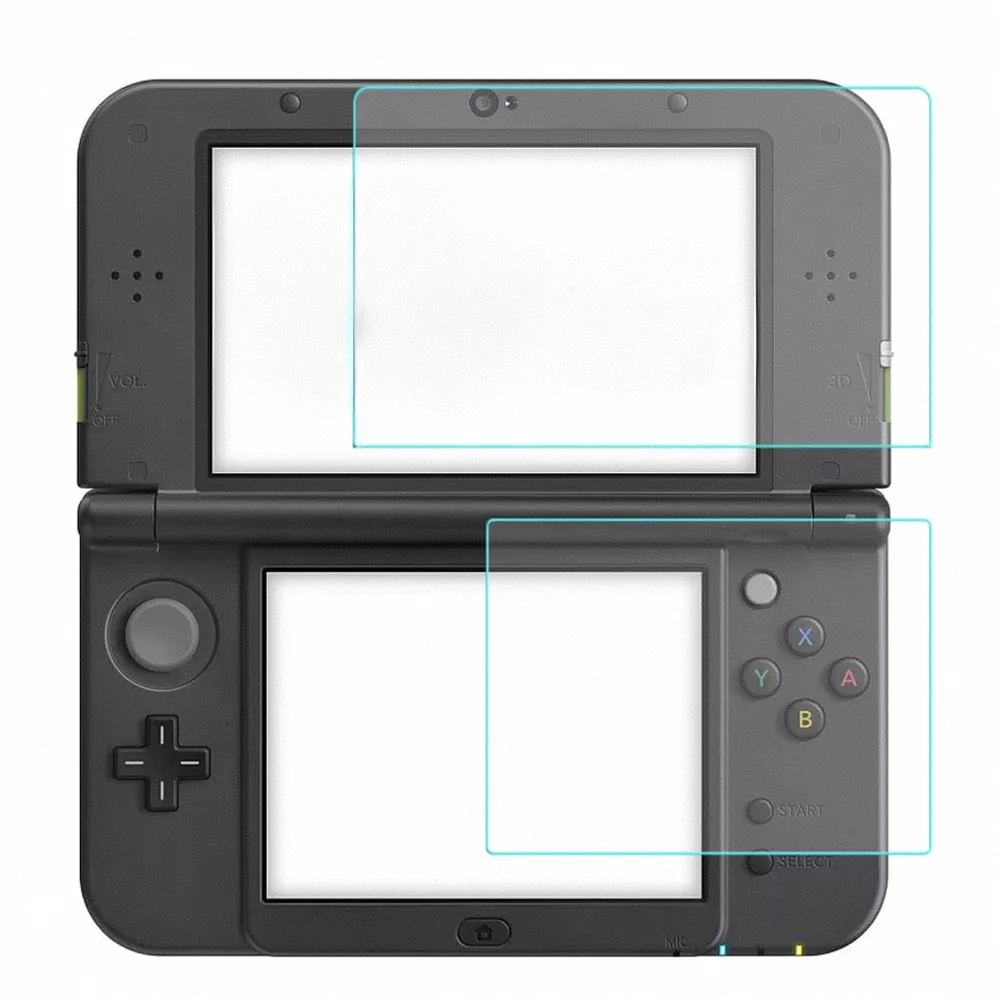 Hochwertiger Displayschutz aus gehärtetem Glas + HD-klare PET-Schutzfolie für Nintendo New 3DS XL/LL Displayschutz-Zubehör