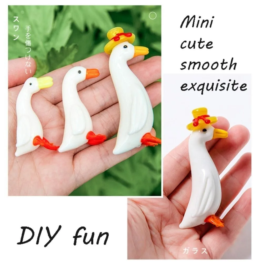 

Duck Glass Figurine Statue Home Furnishings Animal Ornament Office Glass Handicrafts Mini Blown Crystal Figurines Funny