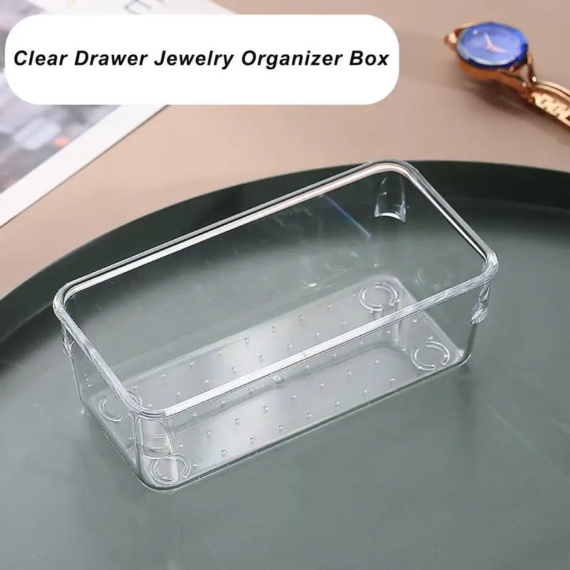 Acrylic Jewelry Drawer Organizer Clear Jewelry Box Large Capacity Tray With  Self Seal Bags For Earring Ring Bracelets Necklaces - AliExpress