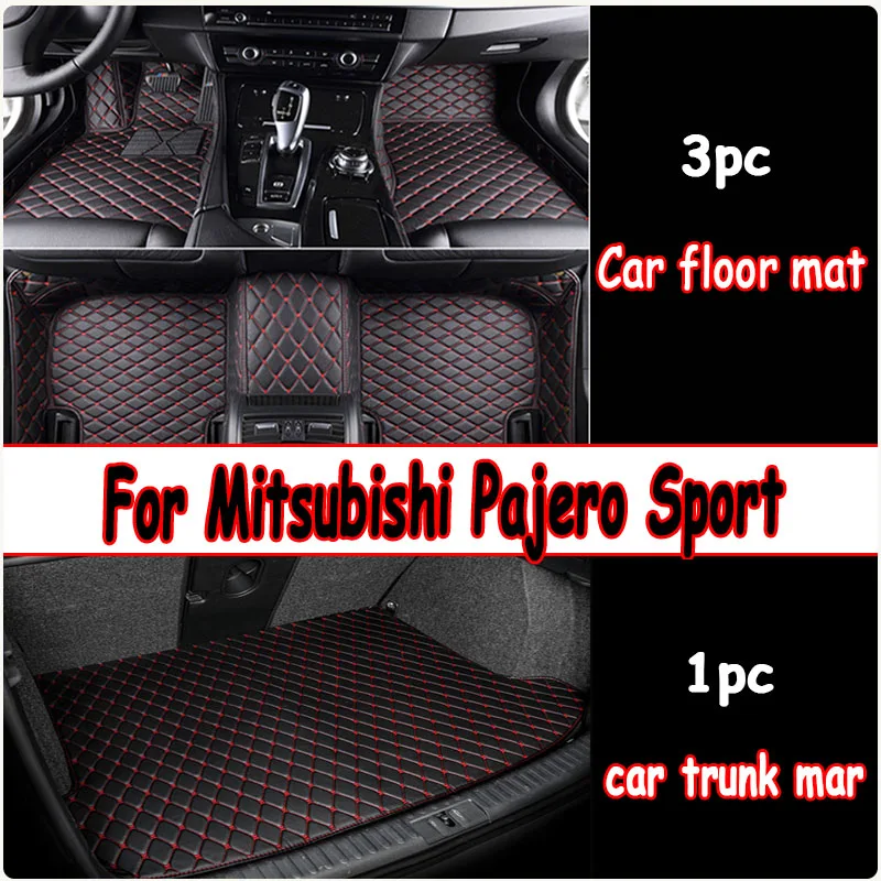 

Автомобильные коврики для Mitsubishi Pajero Sport 2015 2014 2013 2012 (5 сидений), интерьерный стиль, автомобильные коврики, водонепроницаемые коврики