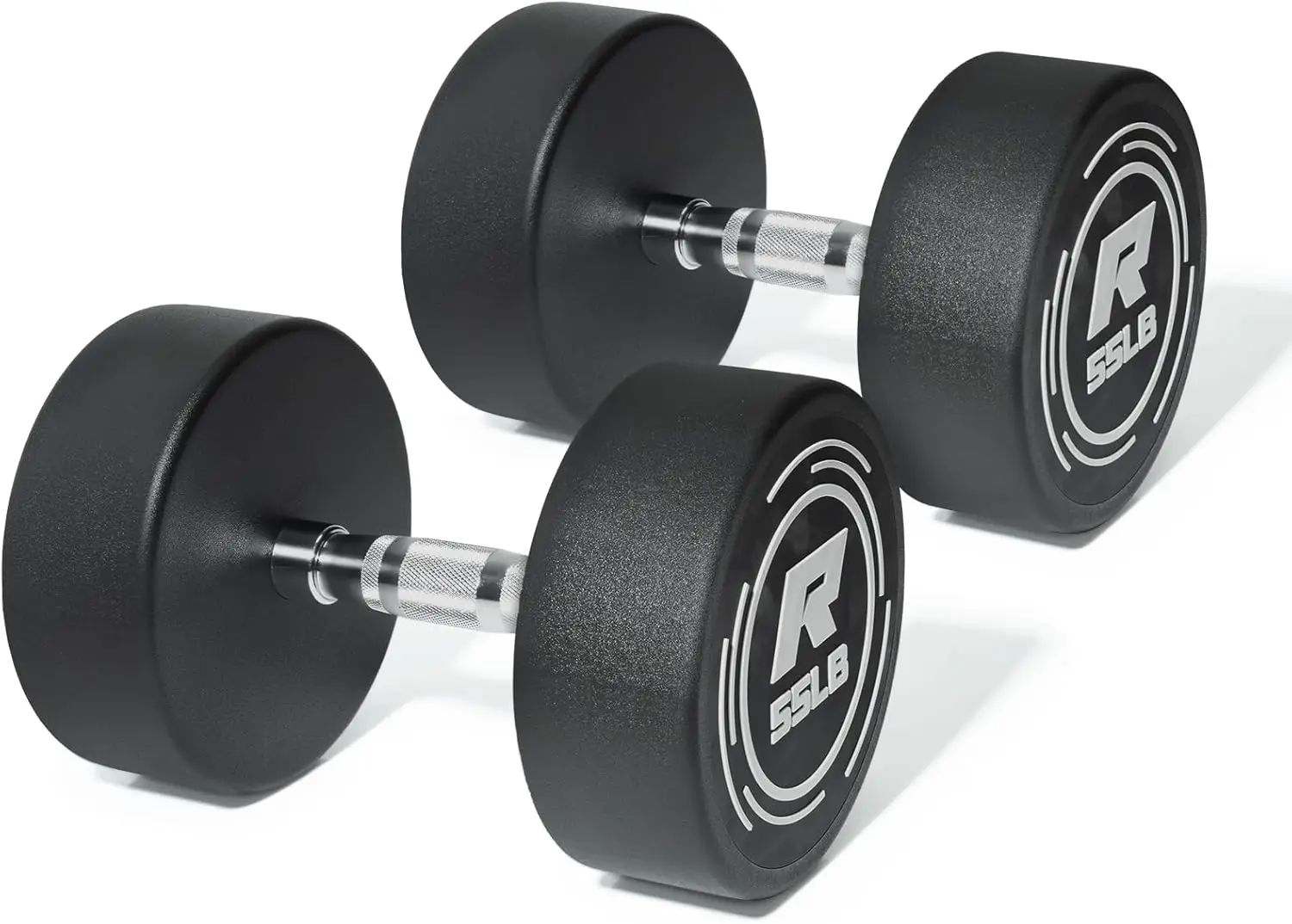5-250 LBS PVC Encased Round Dumbbell sets with Knurled Handle and Optional Rack, Strength Training Equipment for Home Gym