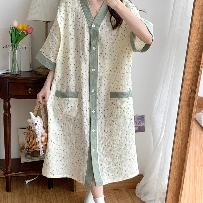 

Summers Maternity Nursing Dress Pregnant Women Breastfeeding Sleepwear Pregnancy Breast Feeding Nightgown Loose One Piece Pajama