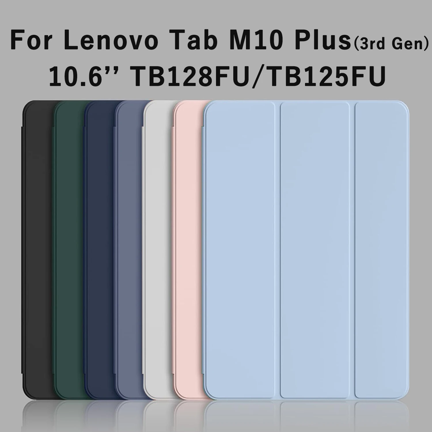 Lenovo Tab M10 Plus Premium Tri-Fold Magnetic Leather Stand Cover