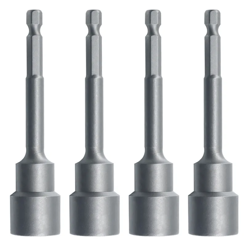 

100mm Magnetic Impact Nut Screwdrive Socket Set Metric Grade Nut Driver Drill Bit Set 6.35mm Hex Shank Drill Bits Adapter Tools