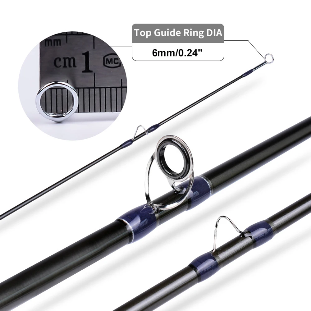 Fly Fishing Rod 4 Sections Carbon Fiber Blanks Light Weight Moderate Speed  Action Rod With Cork Grip 6wt 8wt Fly Rod 2.7m