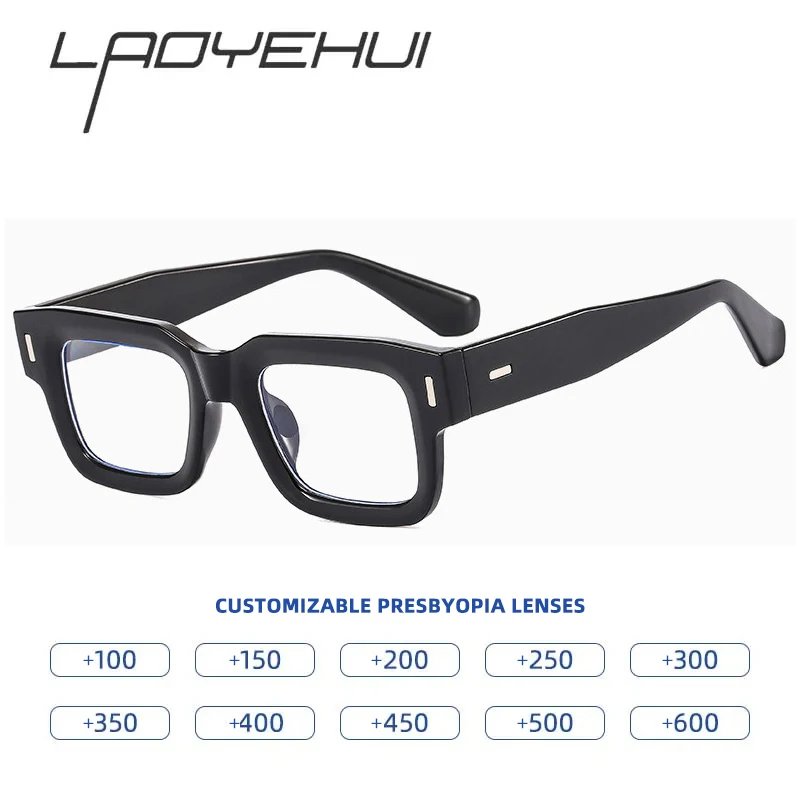 Fashion Square Lesebrille Männer Frauen Angepasst Rezept Mode Presbyopie Brille Dioptrien 1,0 1,5 2,0 3,0