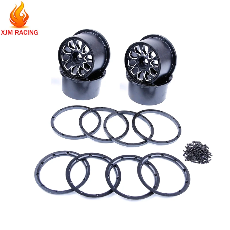 

CNC Metal Rear Wheel Hub with Ring Set for 1/5 HPI KM Rofun Baha Rovan Mcd Gtb Racing Baja 5B Ss 5T Truck Rc Car Toys Parts