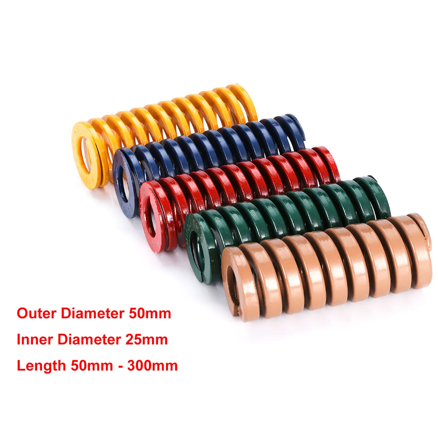 

1Pcs Spiral Stamping Compression Mould Die Spring Outer Diameter 50mm Inner Diameter 25mm Length 50-300mm