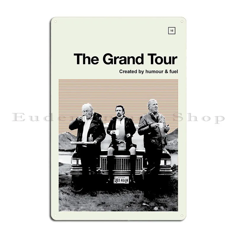Clarkson May and Hammond 줄무늬 금속 플라크 포스터, 시네마 커스텀 클래식 바 동굴 파티 주석 사인 포스터