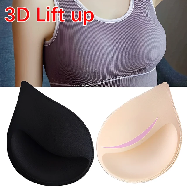 3D Push Up Bra Pads Inserts Women Underwear Small Breast Lift Breathable  Sponge Padded Bra Pad