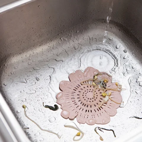 

Multi Purpose Flower Shape Silicone Kitchen Accessories Drain Gadgets Hair Colander Supplies Sewer Cleaning Tools