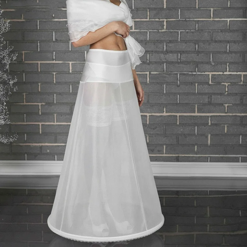 A Line 1 Hoop Petticoat for Bridal Wedding Dress Crinoline Slip Underskirt for Women Dress Adjust Waist wedding underskirt wedding petticoat petticoat underskirt petticoat skirt
