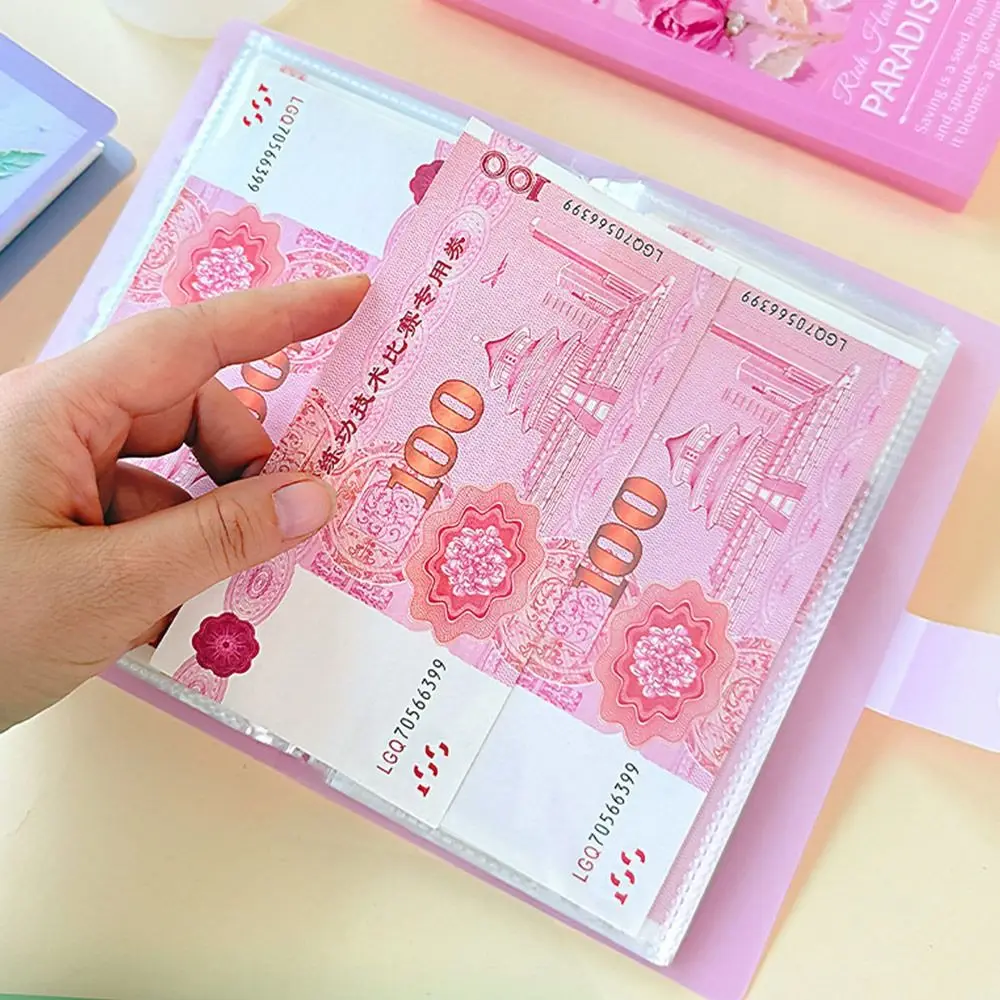 Geld sparen: 100 Umschläge, Geldspar-Challenge, A6, Ölgemälde, wiederverwendbarer Sparordner, großes Fassungsvermögen, tragbar – Detail 4