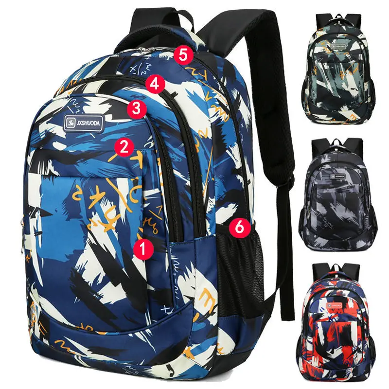 Large Capacity Man backpack Travel Bags School Camo backpacks for Teens Fashion Scool bags Boys Orthopedic Backpacks