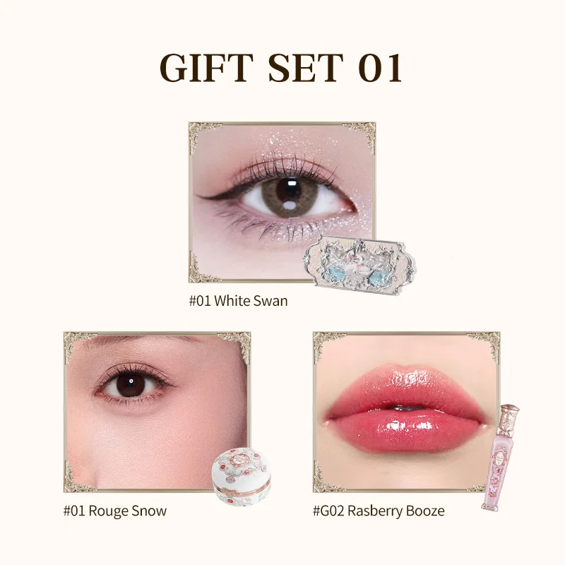 Flower Knows Christmas gift box includes eye shadow + blush + lip gloss