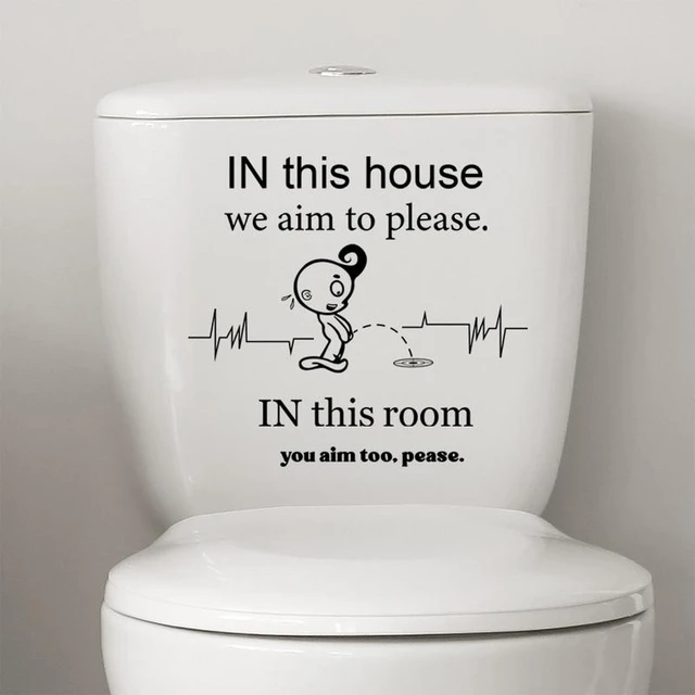 Funny Toilet Stickers Cute Toilet Lid Decorative Stickers Strong Adhesive Toilet  Stickers For Daycare Bathroom Office School - AliExpress