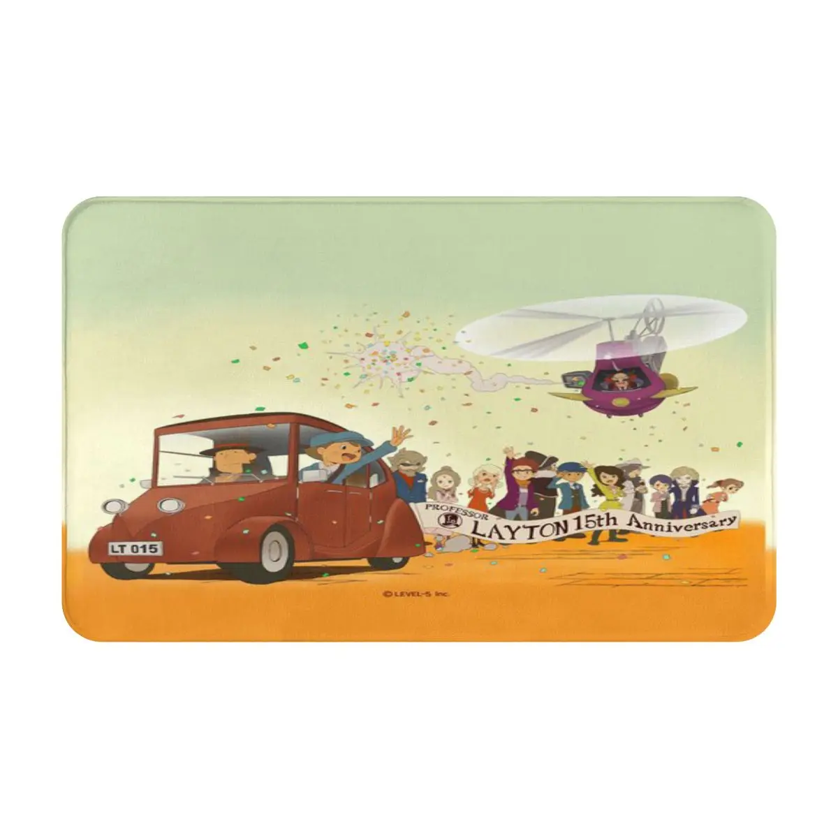 Professor Layton Anniversary Art A Tappeto Zerbino Tappetino Da Bagno
