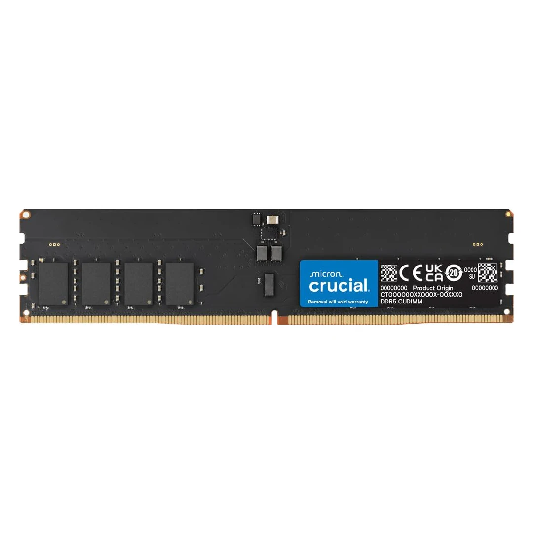크루셜 DDR5 RAM 16GB 32GB 6400MHz 메모리 데스크탑 UDIMM 288핀 게이밍 메모리 (인텔 코어 및 AMD 라이젠용)
